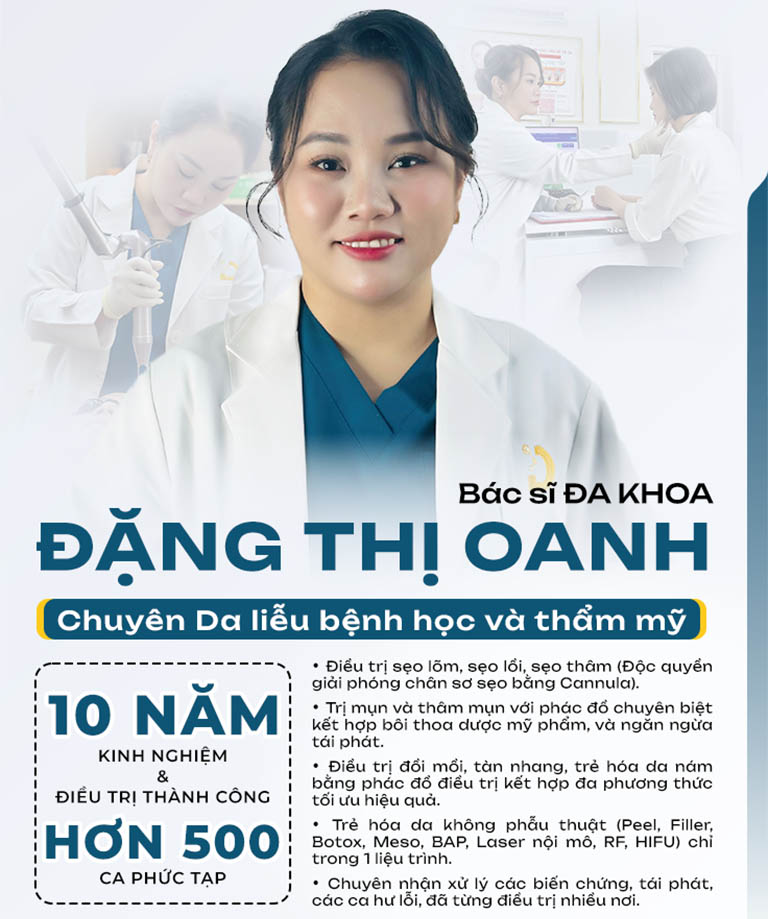 Bác sĩ Đặng Thị Oanh trị nám da tàn nhang ở tphcm