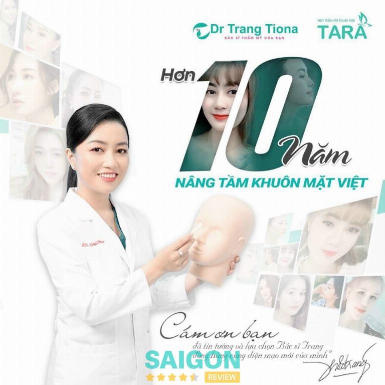 Bác sĩ nâng mũi Sài Gòn TPHCM Dr thảo trang tara beauty clinic