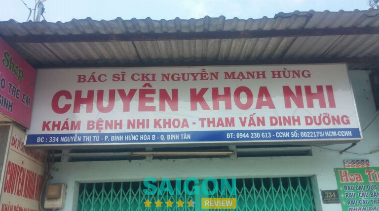 Phòng khám nhi của Bác sĩ CKII Nguyễn Mạnh Hùng