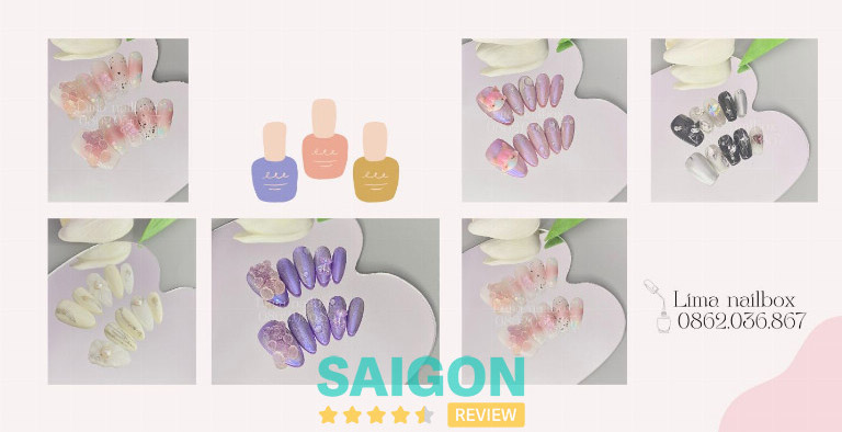 dịch vụ thiết kế móng tay giả theo yêu cầu tại Lima Nailbox