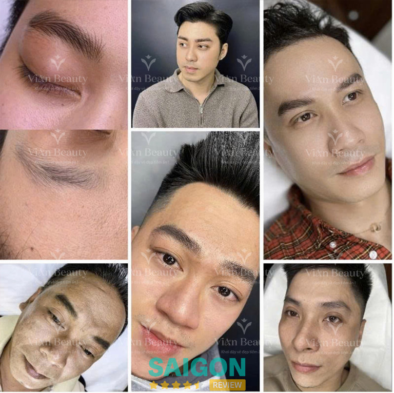 Vian beauty điêu khắc chân mày nam đẹp ở TPHCM