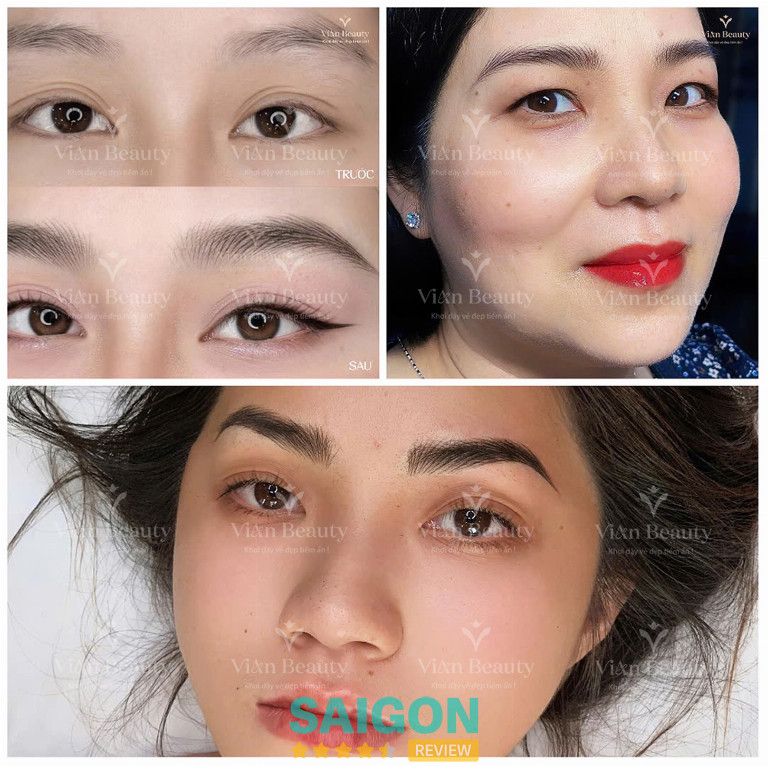 Phun môi và làm chân mày ở Vian Beauty có nhiều tuỳ chỉnh theo nét riêng của từng khuôn mặt