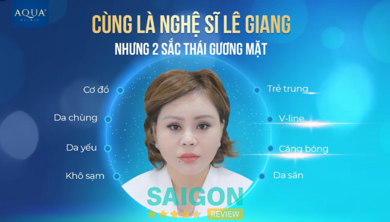 Nghệ sĩ Lê Giang và Aqua Clinic