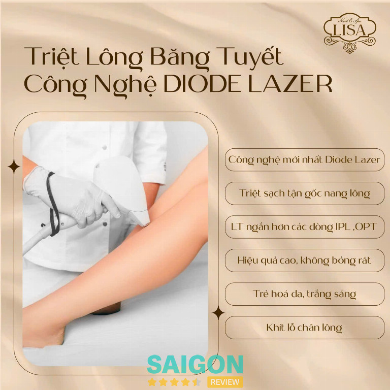 Triệt lông ở quận 8 Lisa nail spa uy tín