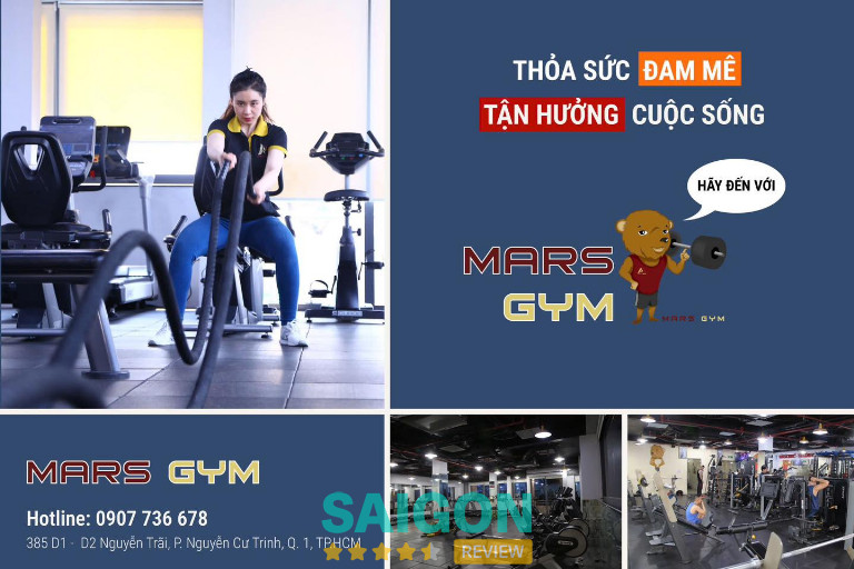 Mars Gym các phòng gym nổi tiếng ở tphcm