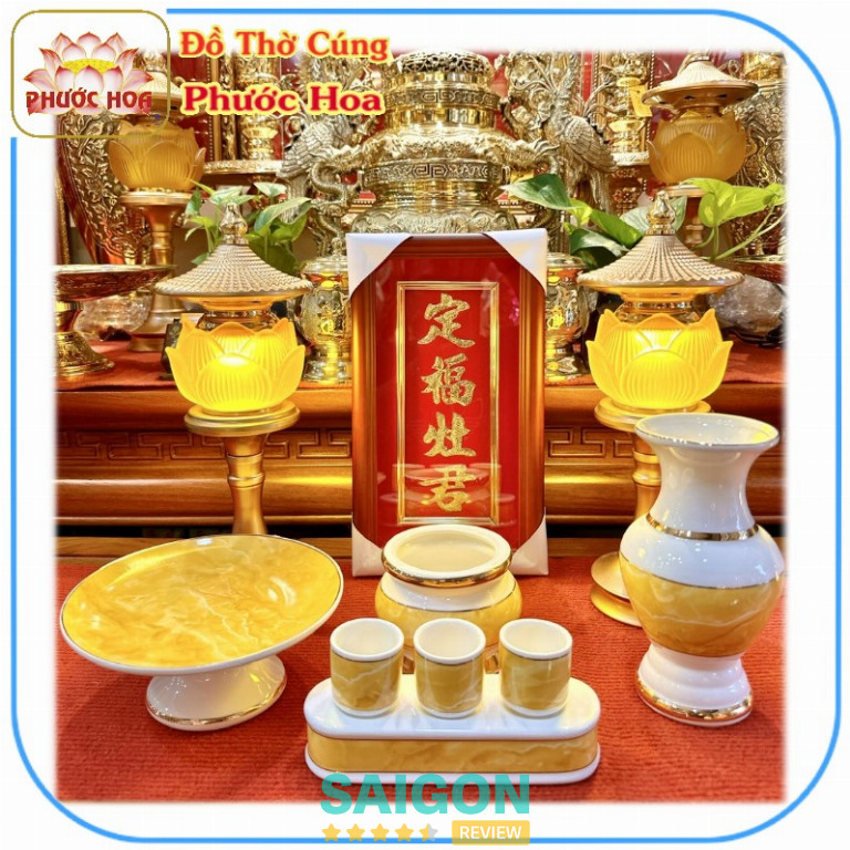 Đồ thờ cúng Phước Hoa cung cấp bài vị ông Táo ông Địa mạ vàng tại TPHCM 