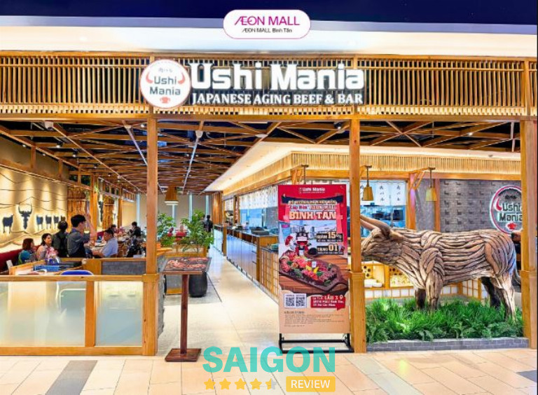 nhà hàng ăn uống Ushi Mania tại Aeon Mall Bình Tân 