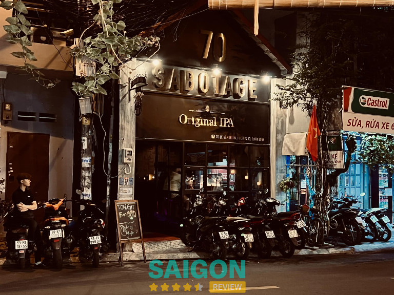 quán craft bia Sabotage Brew Beer ở sài gòn