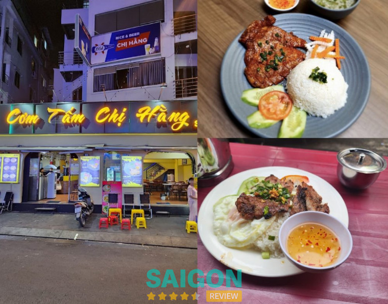 Cơm tấm Chị Hằng ở quận 1 mở cửa vào ban đêm