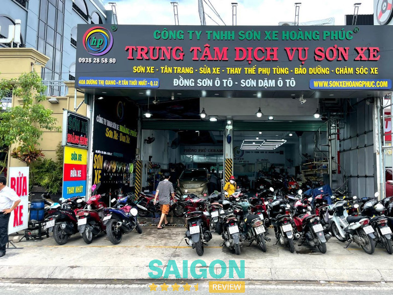 dịch vụ sơn dặm vá xe ô tô Sơn Xe Hoàng Phúc tại TPHCM