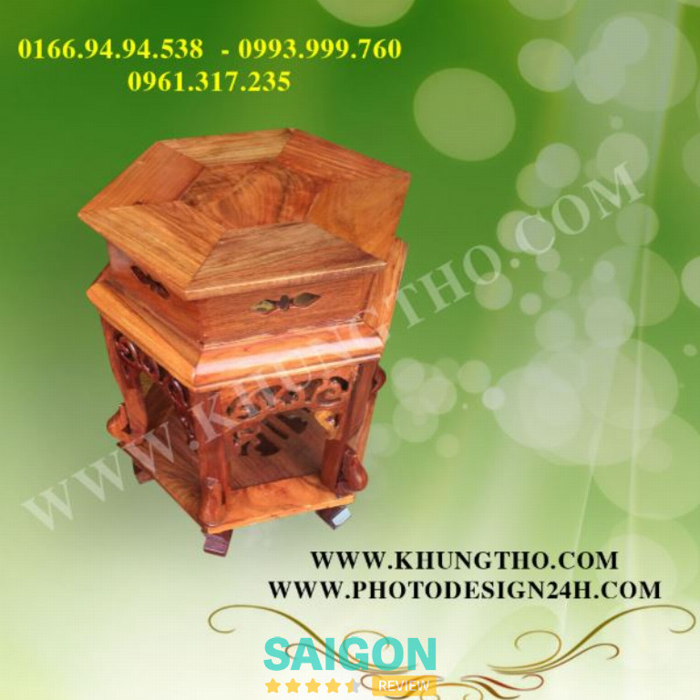 Ảnh Màu Phương chuyên bán đôn cao mặt tròn, lục lăng gỗ hương ở TPHCM 