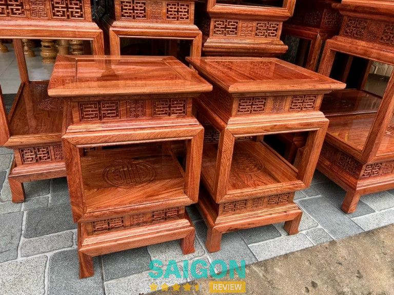 Siêu Thị Trang Nhã cung cấp đôn cao mặt vuông chữ nhật gỗ hương ở TPHCM