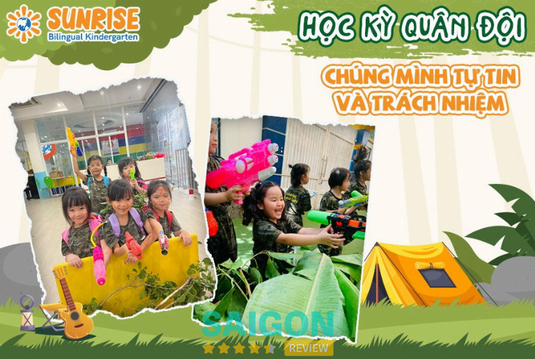 Khóa học kỳ quân đội tại Sunrise Bilingual Kindergarten 