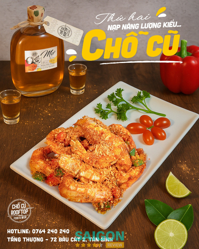 Chỗ Cũ Rooftop là quán nhậu khu Bàu Cát Tân Bình