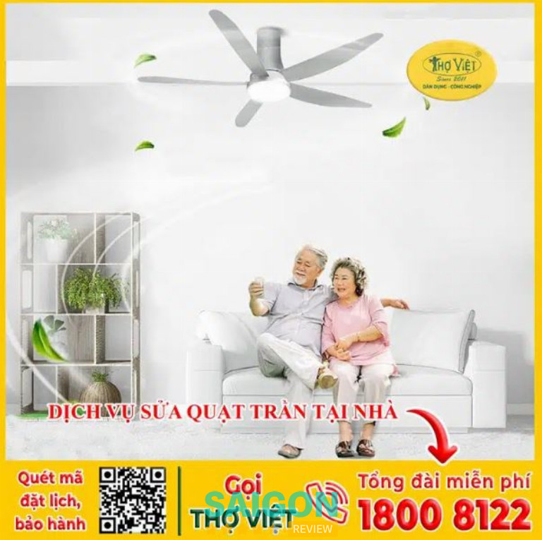 Thợ Việt cung cấp dịch vụ sửa quạt trần tại nhà ở TPHCM