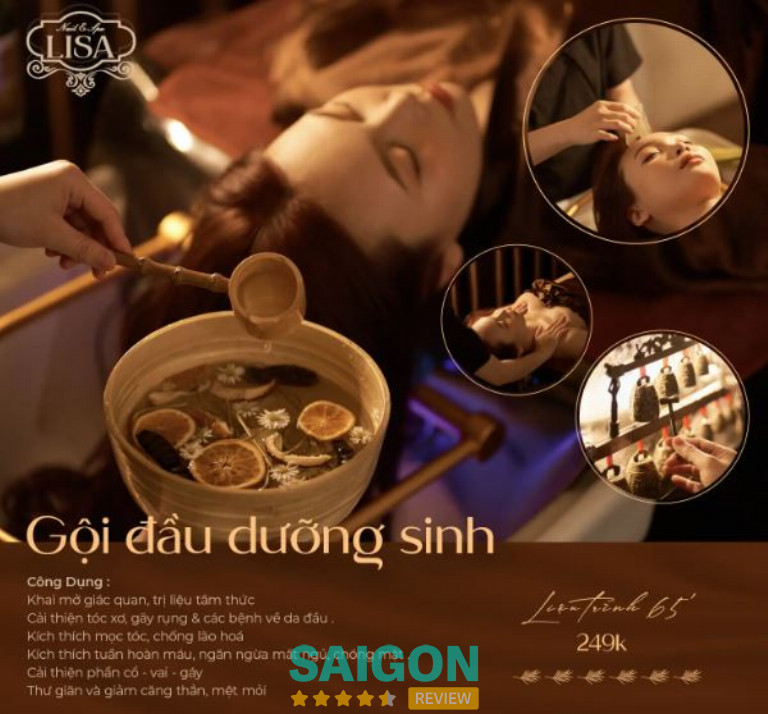Lisa Nail & Spa là tiệm gội đầu dưỡng sinh 