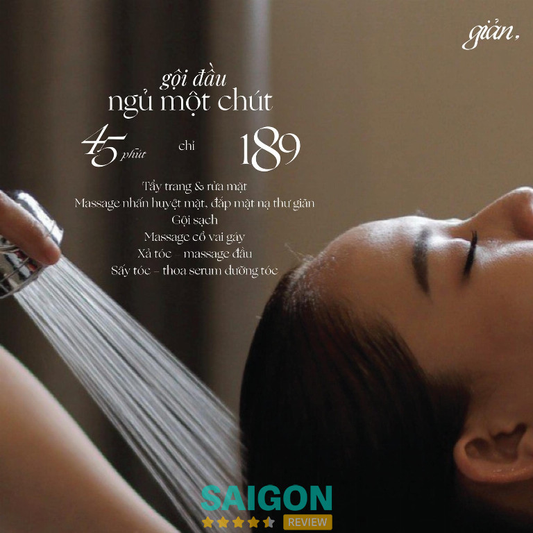 45 phút thư giãn chỉ 189.000 VNĐ tại Giản Spa