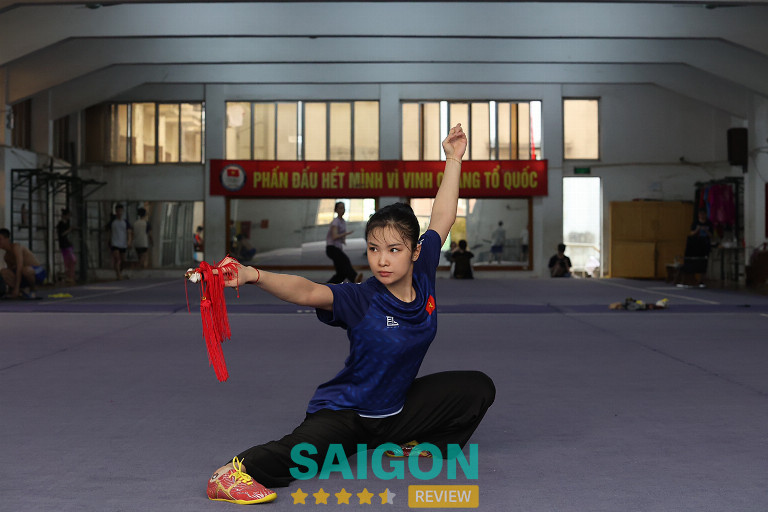 Lớp Wushu tại Nhà Thi Đấu Nguyễn Du