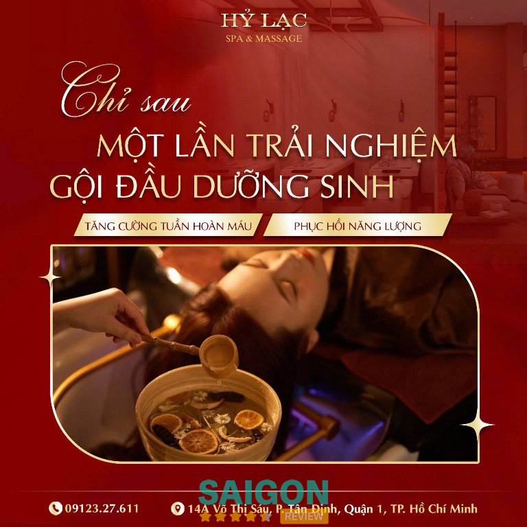 Hỷ Lạc Spa là tiệm gội đầu dưỡng sinh ở phường tân định