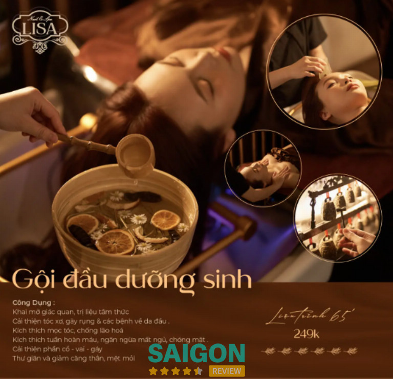 Lisa Nail & Spa mang đến trải nghiệm gội đầu dưỡng sinh hoàng cung 