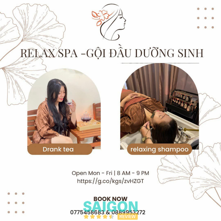 Không gian Relax Spa – Gội Đầu Dưỡng Sinh thư thái 