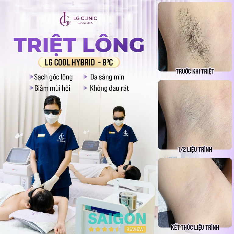 LG Clinic triệt lông vĩnh viễn ở TPHCM