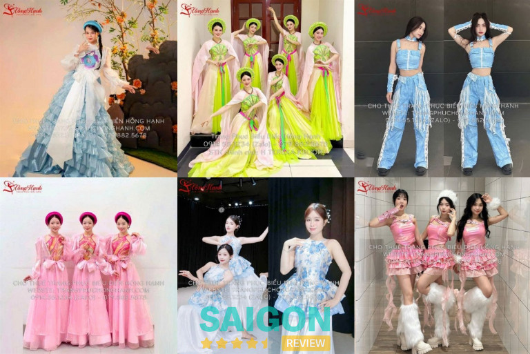 trang phục biểu diễn Hồng Hạnh tại TPHCM