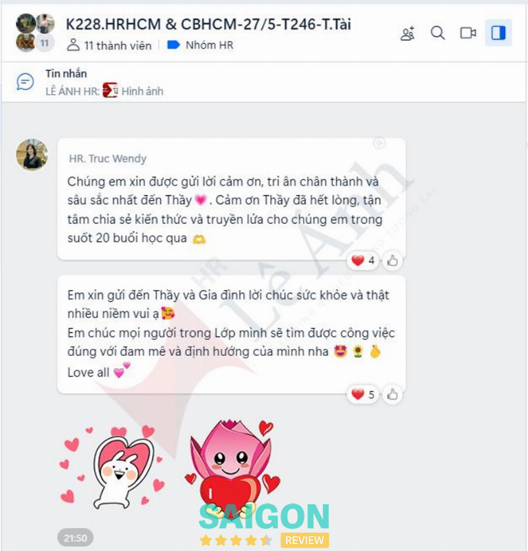 Khóa học hành chính nhân sự tại TPHCM – Review chi tiết Lê Ánh HR