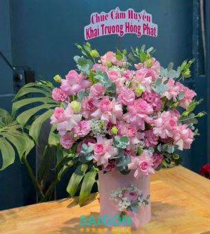 Shop hoa khai trương floli nhà bè