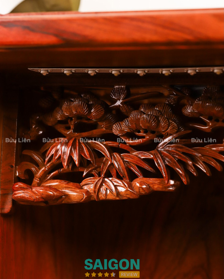 Tủ thờ đạt giá trị thẩm mỹ cao cần có đường nét chạm khắc tinh xảo