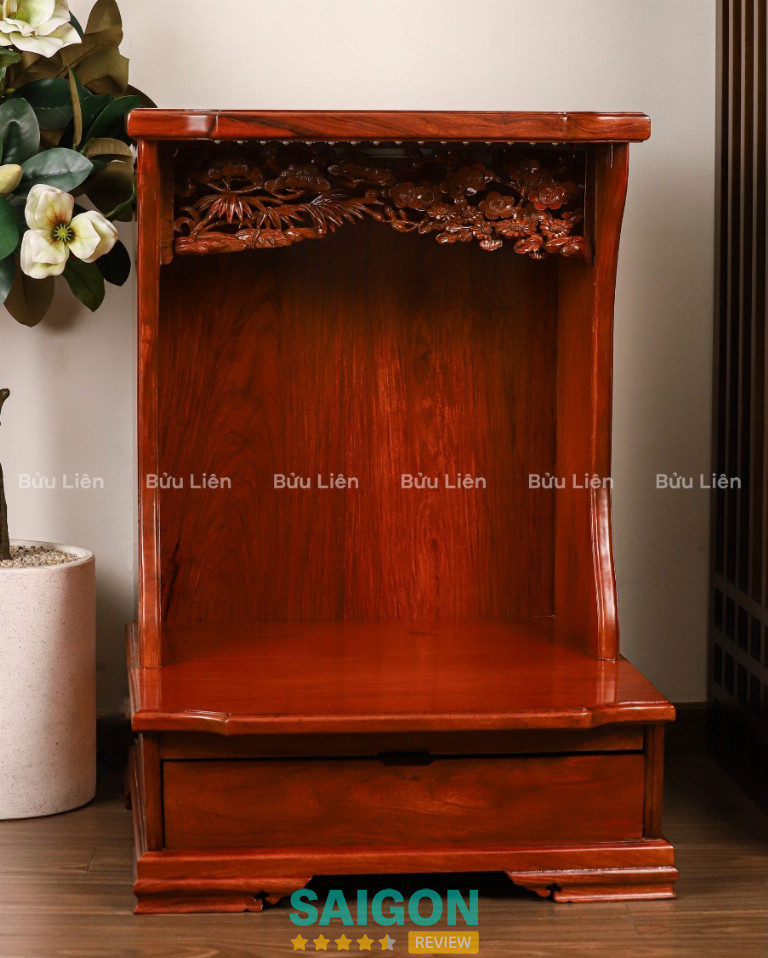 Tủ Thần Tài Thổ Địa Tứ Quý - Gỗ Hương