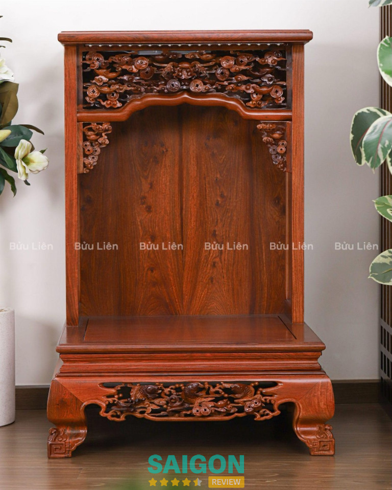 Tủ Thần Tài Thổ Địa Kim Tiền - Gỗ Hương