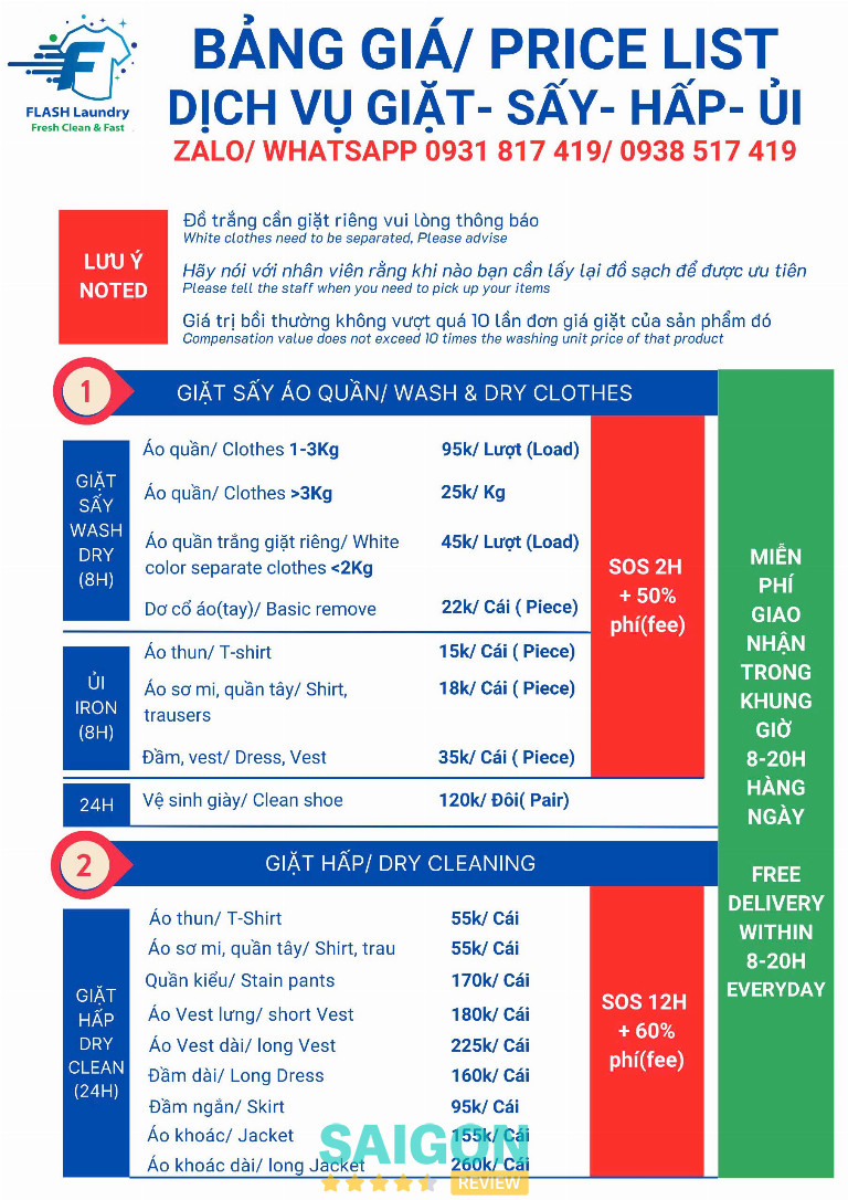 Tiệm giặt ủi ở Quận 2 Tiệm giặt ủi ở Quận 2