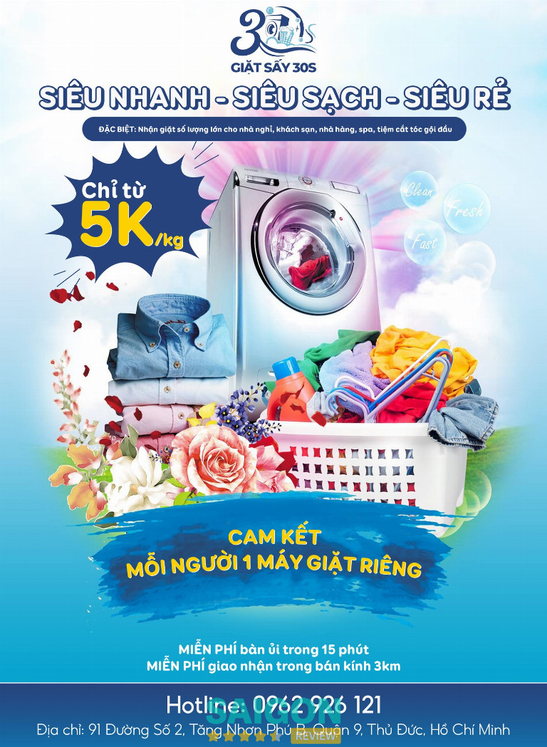 Giặt sấy 30s – 91 Đường số 2