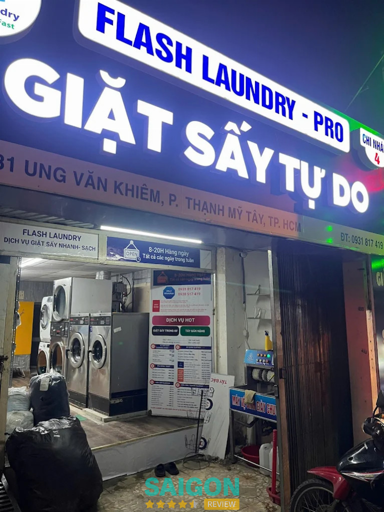 Bài viết đánh giá về Giặt sấy Flash Laundry: 143/31 Ung Văn Khiêm, Thạnh Mỹ Tây