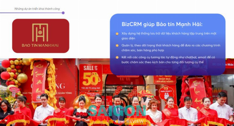 BizCRM giúp Bảo Tín Mạnh Hải tự động hóa tương tác khách hàng qua Chatbot và Email cá nhân hóa