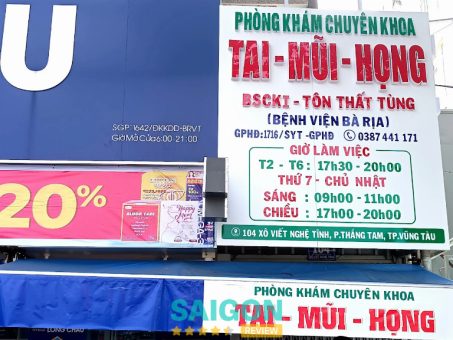 Bài viết đánh gí về Phòng khám tai mũi họng bs Tôn Thất Tùng: 104 Xô Viết Nghệ Tĩnh, P. Vũng Tàu TP Hồ Chí Minh