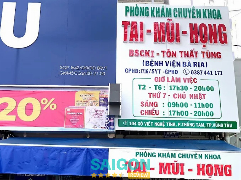 Phòng khám Tai Mũi Họng Bác sĩ Tôn Thất Tùng - 104 Xô Viết Nghệ Tĩnh