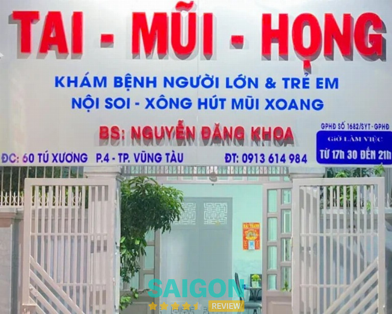 Phòng khám Tai Mũi Họng Bs Nguyễn Đăng Khoa - 60 Tú Xương