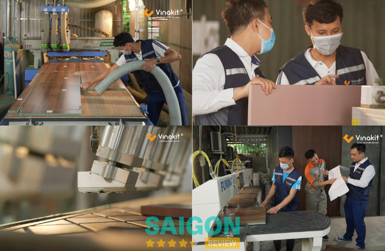 Các mẫu tủ giày Vinakit được sản xuất tại nhà máy quy mô lớ