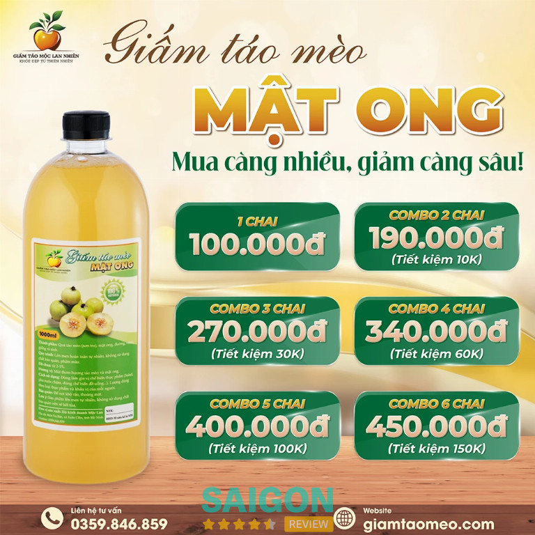 Giấm táo mèo mộc lan nhiên