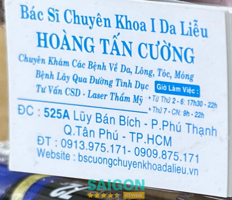 phòng khám da liễu bs hoàng tấn cường tân phú