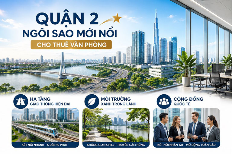 Chọn văn phòng cho thuê quận 2 