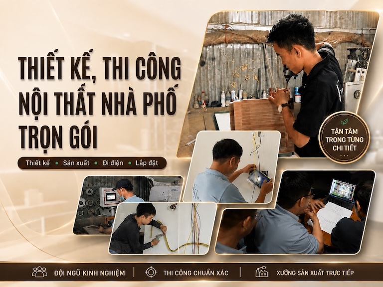 FHome Sài Gòn: Thiết kế, thi công nội thất nhà phố trọn gói tại TP.HCM