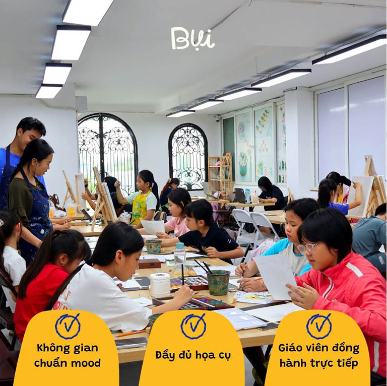 lớp dạy vẽ Mỹ Thuật Bụi
