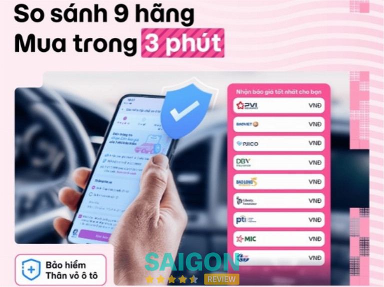 MoMo hỗ trợ so sánh 9 hãng bảo hiểm thân vỏ và quyền lợi theo nhu cầu