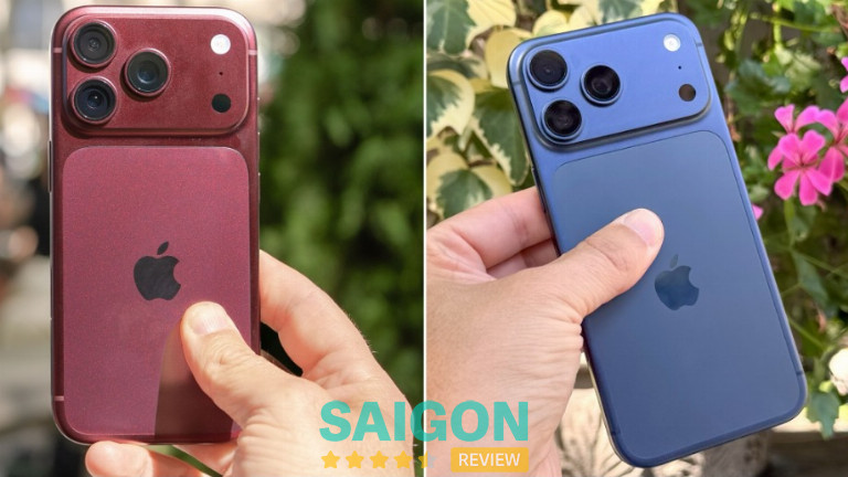 iPhone 18 Pro màu Đỏ Burgundy (trái) và iPhone 17 Pro Max màu Xanh Đậm (phải). Ảnh: Tom's Guide