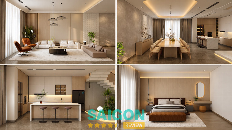 Đảm bảo sự đồng bộ phong cách giữa các không gian trong nhà
