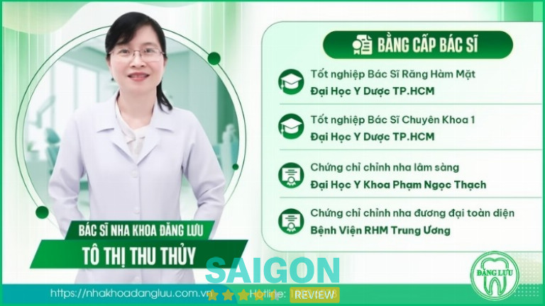 BS.CKI Tô Thị Thu Thủy được đào tạo chuyên sâu chỉnh nha tại Đại học Y Dược TP.HCM