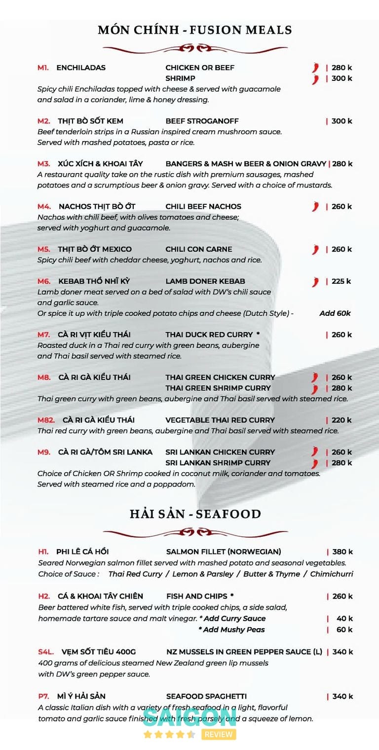 DW's Bar and Grill Vũng Tàu nhà hàng steak và món nướng quốc tế